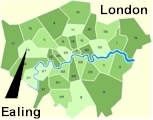 Click for borough map of London